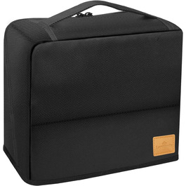 Чоловіча та жіноча дорожня косметичка Lermende з подвійною блискавкою, великий об'єм, зручна ручка для подорожей. (Чорний)