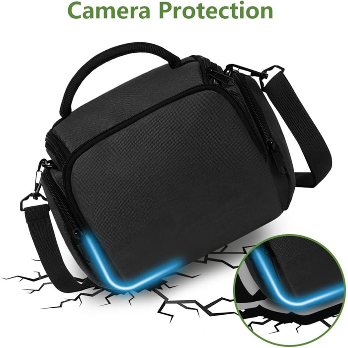 Сумка для камери Ainiv: фотосумка для DSLR/SLR камер Canon, Nikon, Sony (зелена/чорна)