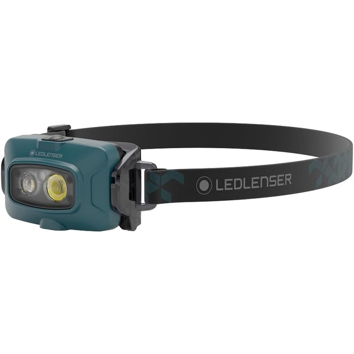 Налобний ліхтар Ledlenser HF4R Core 500 лм, IP68, акумуляторний, водонепроникний, з червоним світлом, для туризму, зелений