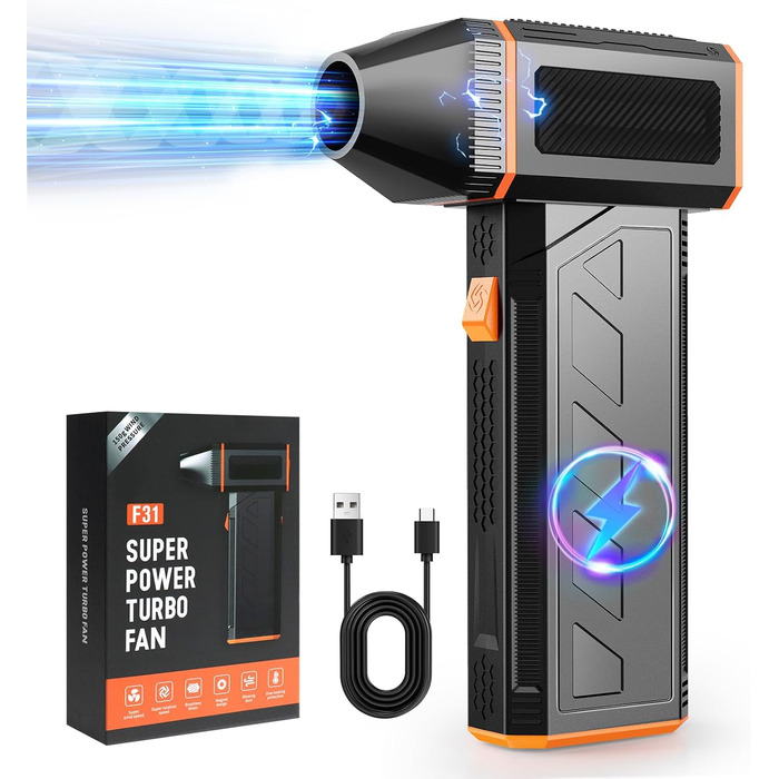 Електричний повітряний пилосос F31: 130 000 обертів/хв, для комп'ютера, клавіатури, дому та авто