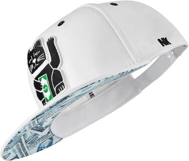 Кепка Nebelkind Snapback для чоловіків та жінок, універсальний розмір, регульована, unisex, якісна бейсболка в стилі streetwear, ретро білий колір