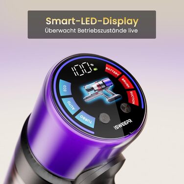 Бездротовий пилосос X7 55Kpa/600W/80Min з LED-дисплеєм, акумуляторний, самостійно заряджається, з антизаплутувальною щіткою, автоматичний режим для килимів, шерсті тварин та твердих поверхонь, золотий