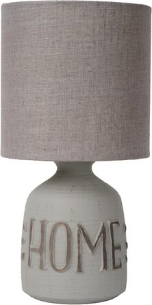 Настільна лампа LUCIDE COSBY сірого кольору, діаметр 16,5 см, цоколь E14