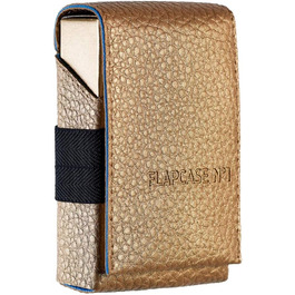 FLAPCASE No. 1 • Gold ONE • Designer cigarette case, Made in Austria, vegan leather cigarette box for 19, 20, 21 cigarette packs, regular King-Size