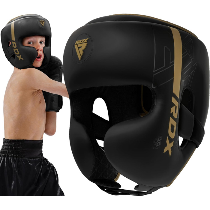 Maya Hide Boxing Headgear - Premium Leather Headguard for Kickboxing, MMA, Muay Thai, Karate, Taekwondo & Krav Maga Training - Golden Standard