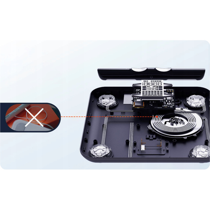 Аналітичні ваги для ванної кімнати, 8 електродів, білі — Визначення складу тіла, Bluetooth, Додаток, до 180 кг