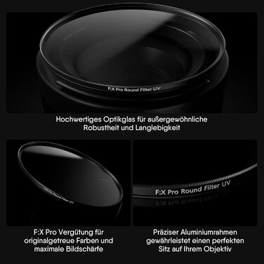 Фільтр Rollei F:X Pro Круглий (77 мм, UV) - фільтр для об'єктивів з високою точністю кольору та відсутністю відблисків