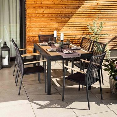 Розкладний садовий стіл Di Volio Galipo DV-062GT, бежевий, 135/270x90x75,5 см
