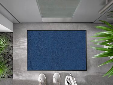 Wash+Dry Doormat, Original Navy 60x90cm, for indoor and outdoor use, washable, blue