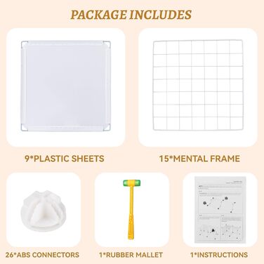 TUMUCUTE Storage Shelf with 9 Cubes, Plastic, Closet, Modular, Bookshelf, Storage Shelves for Bedroom, Living Room, Office, (White Plastic-Iron, 6 Cubes)