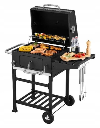 Садовий вугільний гриль на колесах XXL Grill Meister