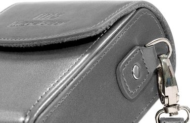 Сумка для фотоапарата MegaGear Panasonic Lumix DC-ZS70/LX10/ZS60/ZS100/LX15/TZ95/TZ90/TZ80/TZ100 сіра шкіряна з ременем