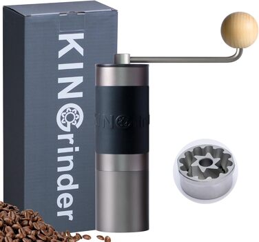 KINGrinder K2 - ручна кавомолка з 140 рівнями помелу для Aeropress, French Press, Drip, Espresso, 25 г
