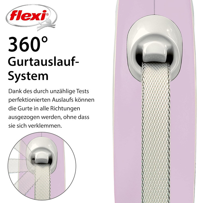 Рулетка для собак Flexi Comfort S рожева, 5 метрів (до 15 кг)