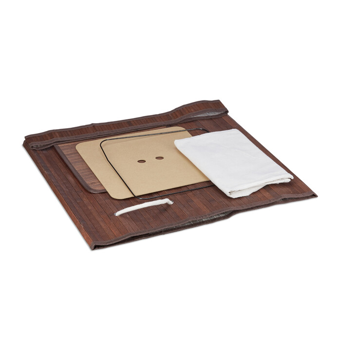 Relaxdays Folding Laundry Basket Bamboo