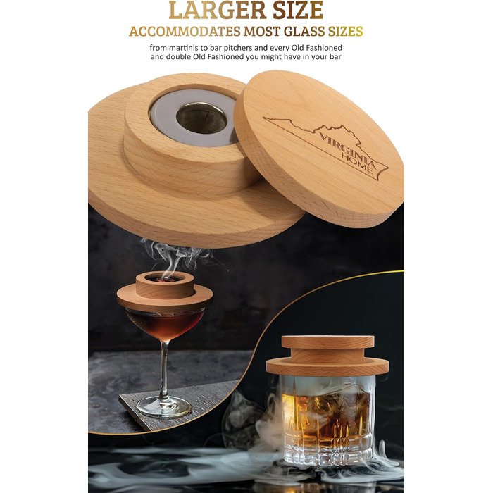 Набір для копчення віскі: коктейлі, бурбон, сир, м'ясо. З факелом та рецептами. 4 смаки, без бутану