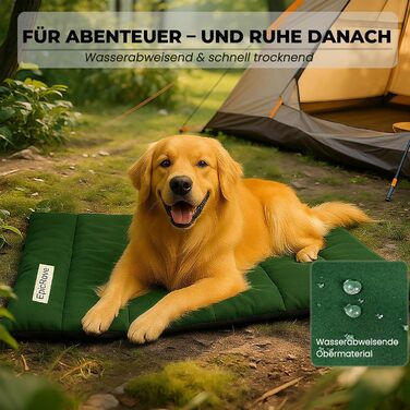 Водонепроникна підстилка для собак на 110х68 см – неслизька килимок для собак, миється – ідеально для подорожей, авто та активного відпочинку (зелений)