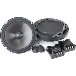 Автомобільна акустика JBL Club 6500C, 180 Вт, 2-смугові компонентні динаміки 16 см, шовкові твітери, кросовери, чорні