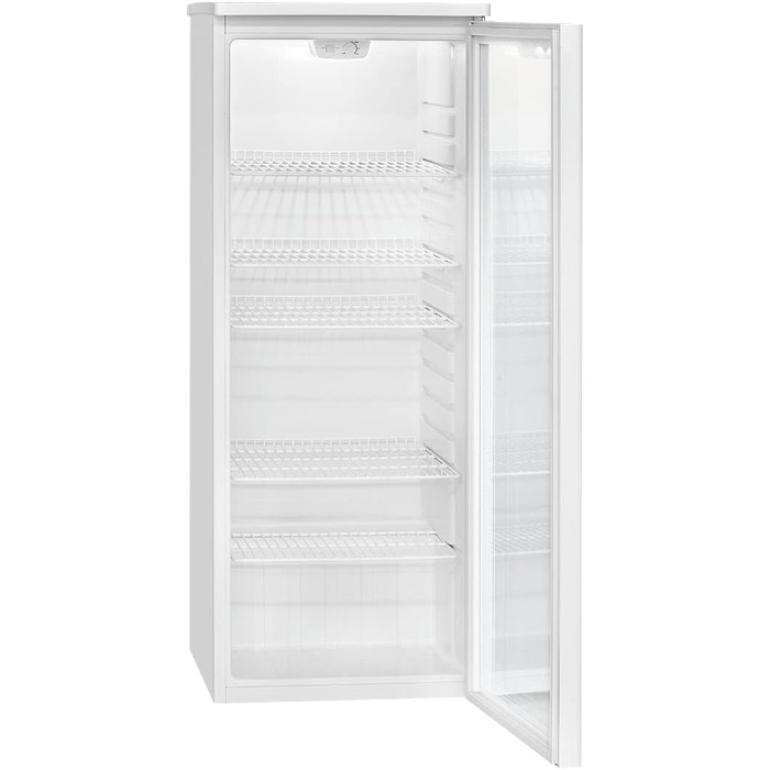 Холодильник для напоїв Bomann® з дверцятами зі скла | Об'єм 245 л, 5 ґратчастих полиць | Автоматична система розморожування, плавне регулювання температури | KSG 7289 білий *Модель 2024* (Виставковий зразки)