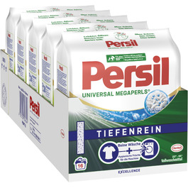 Пральний порошок Persil Universal Megaperls, універсальний засіб для прання з технологією глибокого очищення, 5 x 16 завантажень, для білих та кольорових речей, 20-95 °C