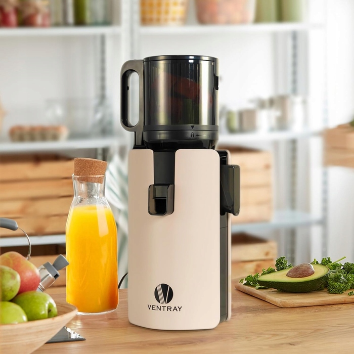 Шнекова соковижималка Ventray max 120, 250 Вт, 1.2 л, BPA-free, колір: слонова кістка