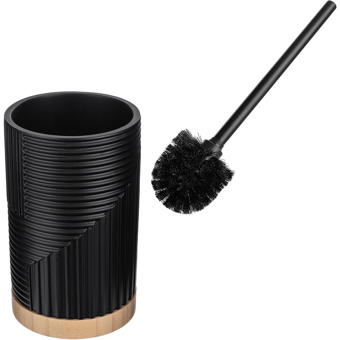 Набір для туалету KADAX: щітка для унітазу з тримачем, чорний (без свердління)