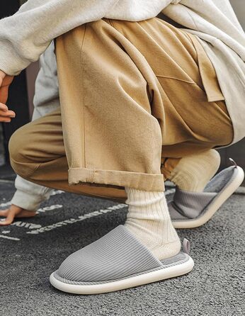 Легкі та безшумні тапочки для дому та вулиці - Hausschuhe Unisex, 36-43 EU, сірий