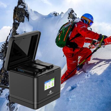 Набір акумуляторів та зарядного пристрою для GoPro Hero 13 Black: 3 акумулятори 2300mAh та швидке зарядне пристрій USB Type-C PD3.0 (2/3 шт.)