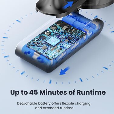 Бездротовий пилосос Proscenic P15: 55KPa, 580W, 70 хвилин, LED-дисплей, антизаплутувальна щітка, фільтр 6 шарів, для твердих поверхонь, килимів, шерсті тварин, автосалону (рожевий)