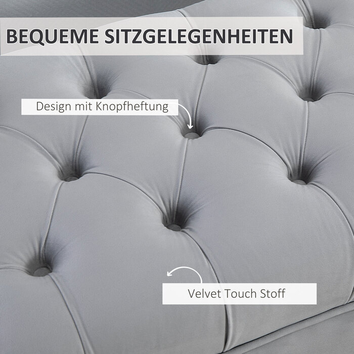 HOMCOM Bench Bed Bench Shoe Bench with Raised Legs in Light Grey 118x45x42cm for Bedroom and Hallway