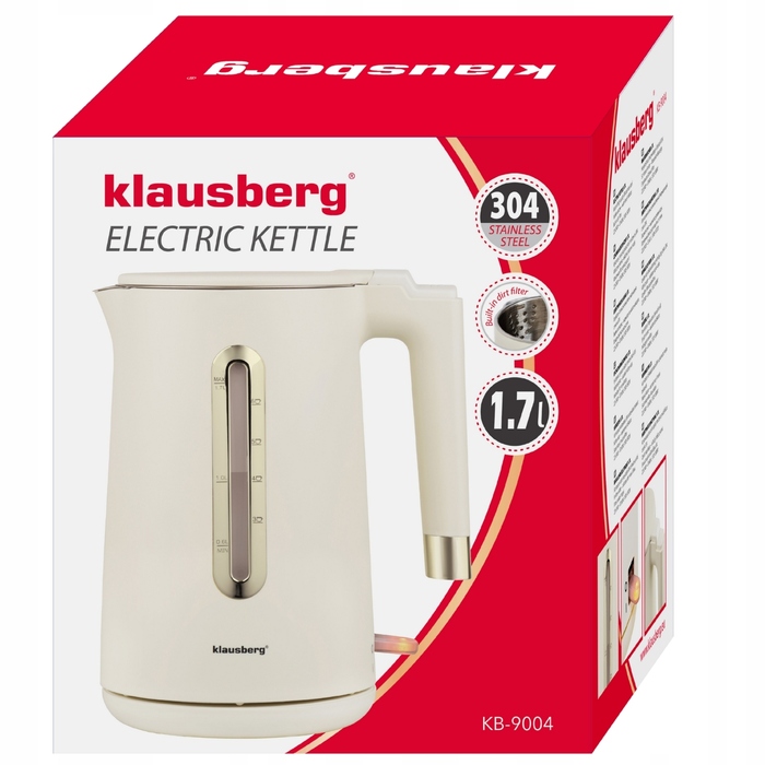 Електричний чайник Klausberg KB9004, 1800 Вт, 1,7 л, бежевий