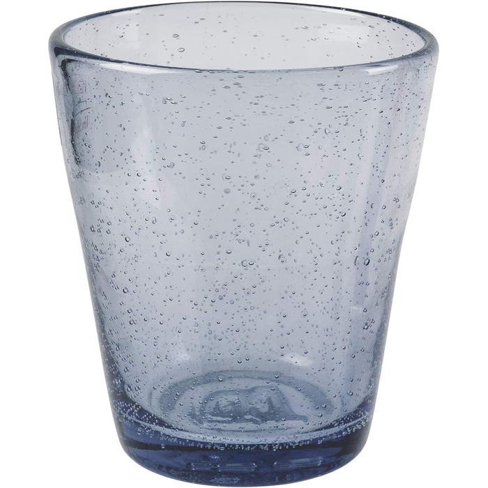 Villa d'Este Home Tivoli Cancun/Marea Set of 6 Water Glasses, 330 ml, made of hand-blown glass, with shades of blue
