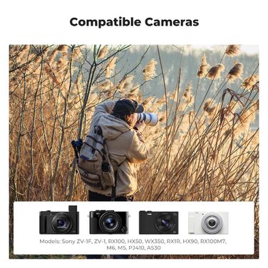 Запасний акумулятор K&F CONCEPT NP-BX1 (2 шт.) з LCD-зарядним пристроєм для Sony RX100/ HX50/ WX350/ RX1R/ HX90/ RX100M7/M6/M5/PJ410/AS30 та інших камер Sony. Сумісний з оригінальним акумулятором та зарядним пристроєм