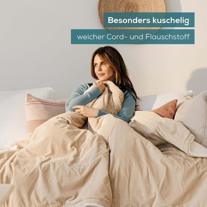 Електрична ковдра Beurer HD 75 з переробленого матеріалу, 180x130 см, 6 температурних режимів, автовимкнення