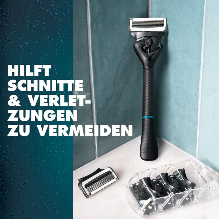 Змінні леза для бритви Gillette Body & Intimate, чорні, 6 шт. в упаковці