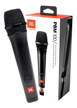 Мікрофон вокальний дротовий JBL PBM 100 для PartyBox: караоке, чорний, кардіоїдний