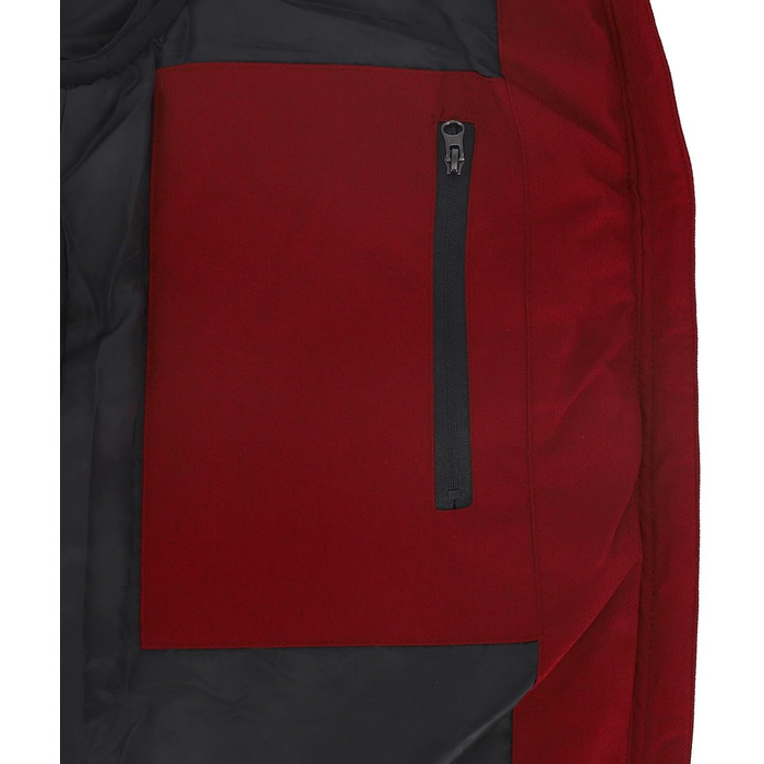 Степлена жилетка Blue Wave Nathalie з відстібаною капюшоном - жіноча жилетка, гранатовий колір, розмір 44