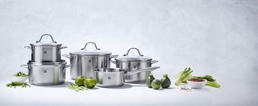 Набір каструль Zwilling Flow з нержавіючої сталі, 9 предметів