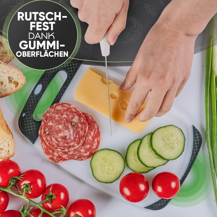 Набір дощок для сніданку Loco Bird (12 шт.) 25x16 см, пластик BPA Free, для миття в посудомийній машині, білий