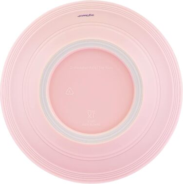 Emsa K32517 Prep&Bake Plastic Mixing Bowl 1.7 L | with a preserving lid for refrigerator storage | non-slip base | perfect stability when mixing | dishwasher safe | Pink