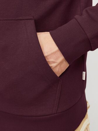 Куртка Jack & Jones Plus Size з капюшоном, великі розміри 6XL, однотонна (M, Port Royale)