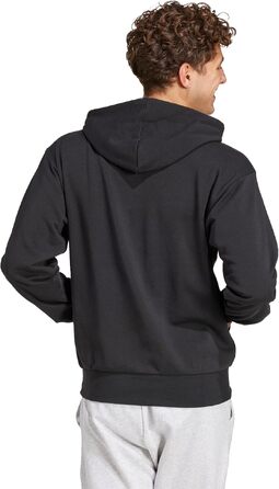 Чоловічий худі Adidas Essential Feelcozy з французьким трикотажем, чорний/білий, розмір XS