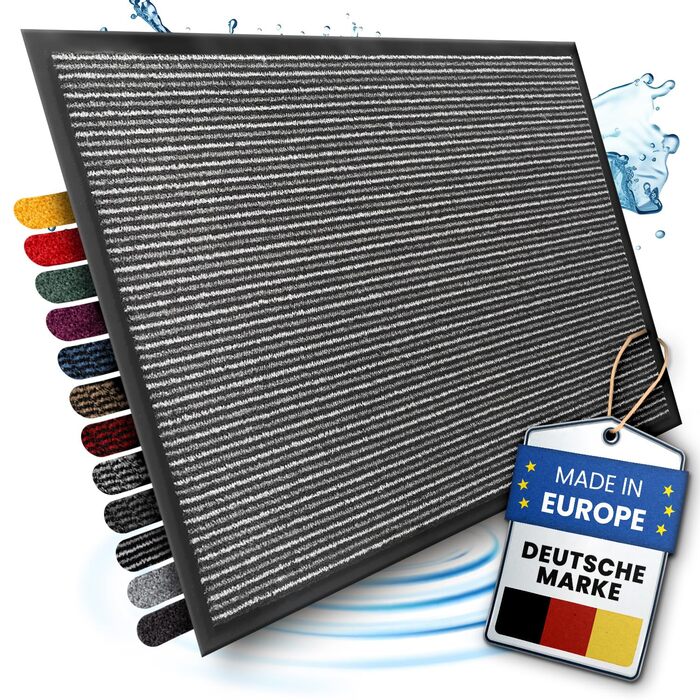 Килимок для дому 40x60 см (смугастий) - міцний, поглинаючий бруд, внутрішній килимок