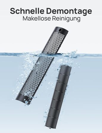 Дрео - розумний вентилятор-турбовежа 106 см з охолодженням, WiFi, Alexa, 9 швидкостей, 4 режими, таймер 12 год, керування голосом, проекція зірок