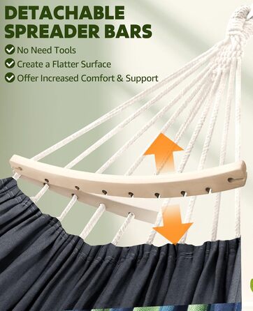 Гніздо-гамак Chihee з бавовни, 300x150 см, для кемпінгу, до 300 кг, з подушкою та стропами