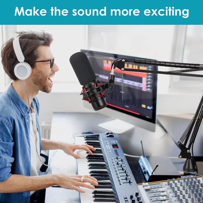 Кріплення для мікрофона HyperX QuadCast/S/ProCast від YOUSHARES: регульований штатив з адаптером 3/8' - 5/8'