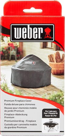 Чохол Weber Premium для каміна, дихаючий, водо- та УФ-стійкий, з липучкою, чорний, BBQ накриття