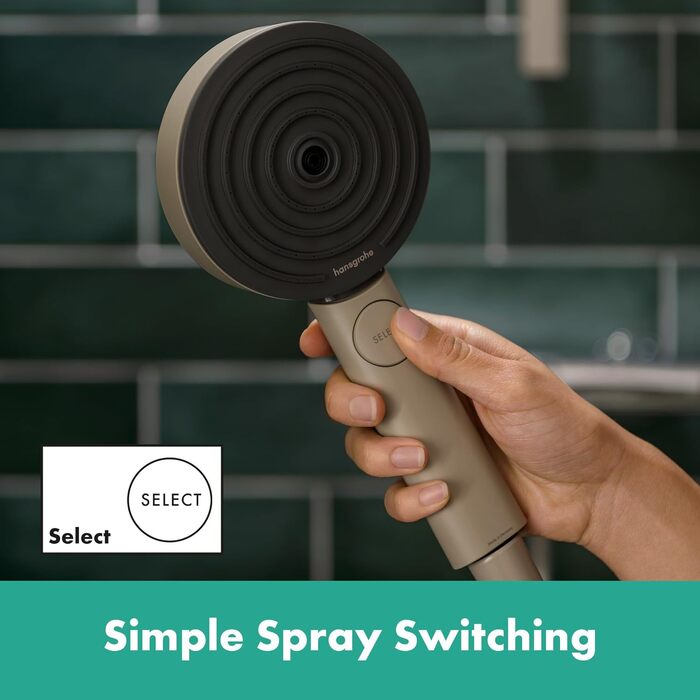 Душова лійка Hansgrohe Pulsify Select S (Relaxation), кругла, 105 мм, з антинакипним покриттям, 3 режими економії води, 6 л/хв