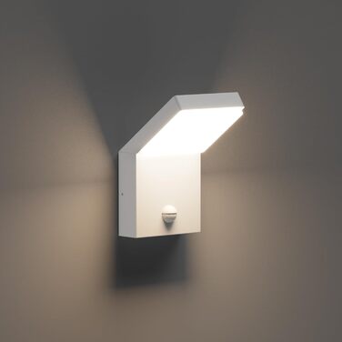 КЛІТЕН Зовнішня бра з LED та датчиком руху, 24W, IP65, вологостійка, для саду, тераси, входу, тепле світло 3000K