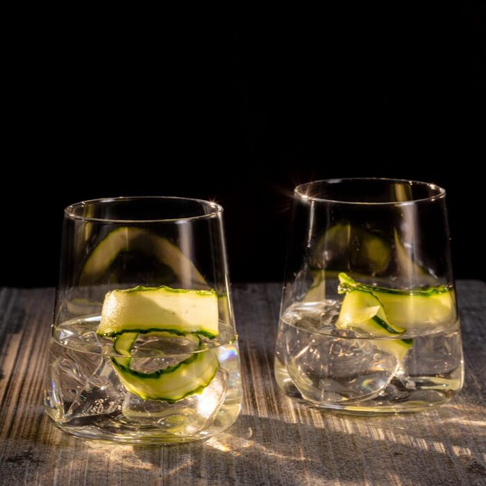 Krosno Gin Glasses, Water Glasses, White Wine Glasses, Drinking Glasses | Set of 6 | 430 ML | Avant-Garde Collection | Perfect for home, restaurants, and parties | Dishwasher safe